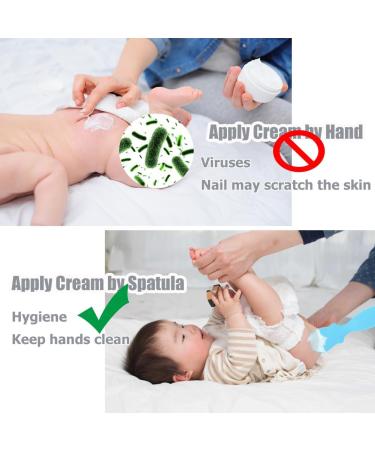 Baby Diaper Cream Spatula 3 Pack Baby Diaper Brush Baby Cream Applicator Silicone Diaper Cream Spatulas Brush for Newborn Baby - Buy Online on SooperMarket.com