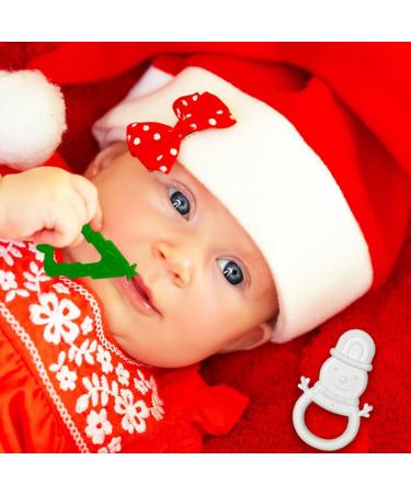 Anditoy 4 Pack Christmas Teething Toys for 3-12 Months Babies - First Christmas Teether Stocking Stuffers - Buy Online on SooperMarket.com