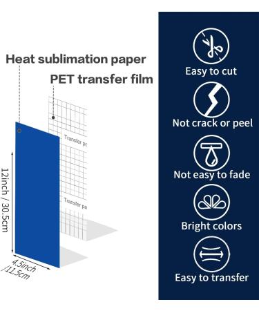 FANGZHIDI Infusible Transfer Ink Sheets 12 pcs Blue Solid Color Bundle - Pre-Printed Sublimation Paper for T-Shirt and Mug - Buy Online on SooperMarket.com
