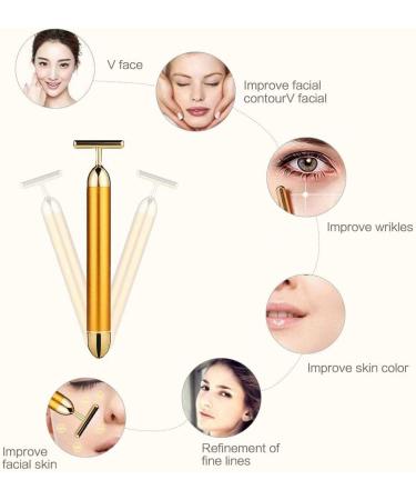 GOODYBUY 24K Gold Beauty Bar - Electric 2-in-1 Face Massager for Lift and Tightening - Buy Online on SooperMarket.com