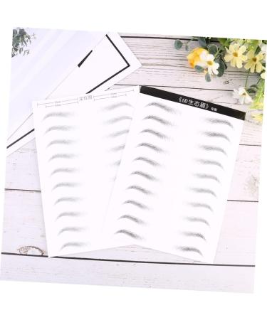 Beavorty 2 Sheets Waterproof Stickers Realistic Eyebrow Transfer Eyebrow Stickers 4d Disposable Tool - Buy Online on SooperMarket.com