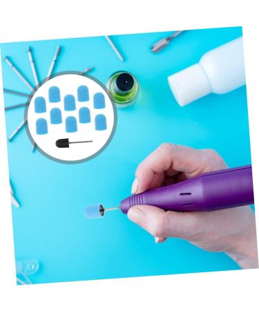 Healeved 1 Set Nail Color Sand Cap Nail Polishing Tool Replaceable Sanding Cap Nail Files Nail Tools Nail Art Accessories Nail Art Tool Nail Drill Bit Caps Nail Sanding Caps Exfoliating 2x1.5cm Blue 1 - Buy Online on SooperMarket.com