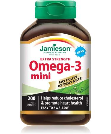 Jamieson No Fishy Aftertaste Extra Strength Omega-3 Mini 200 Count & Magnesium 250 mg Ultra Strength - Value Size Omega-3 Mini + Magnesium 250 mg - Buy Online on SooperMarket.com