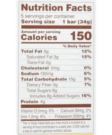 Simple Mills Almond Flour Bars - Peanut Butter Chocolate Chip | 5 Soft Baked Bars (1.19 oz Each) - Buy Online on SooperMarket.com