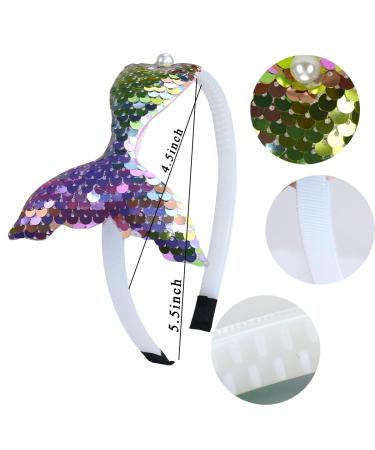 Totelux Mermaid Headband - Reversible Fish Tail Hair Hoop with Pearl for Women & Girls - Light Purple - Buy Online on SooperMarket.com