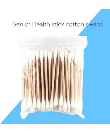 High-Quality Wooden Cotton Swabs - 80 Pack Double Headed for Makeup Ear Cleaning & More - Buy Online on SooperMarket.com