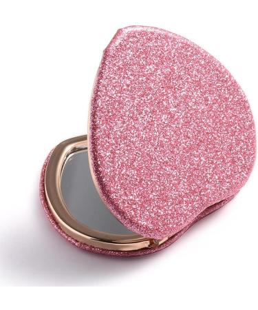 X Hot Popcorn 4Pcs Mini Heart-Shaped Makeup Mirrors Set - Double-Sided Compact Travel Cosmetic Mirror for Girls Gift - Buy Online on SooperMarket.com