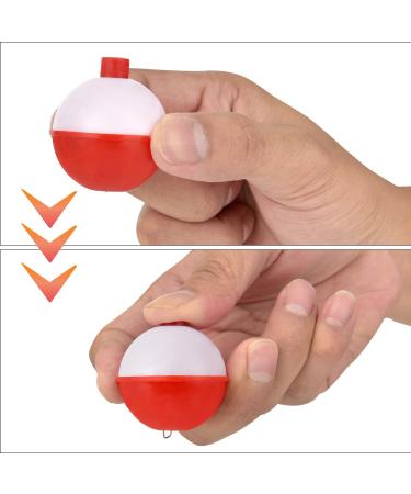 Coopay Fishing Bobbers Floats Set - 30pcs/60pcs Snap on Float Red/White Button Round Buoy Fishing Tackle Accessories 1.5inch - Buy Online on SooperMarket.com