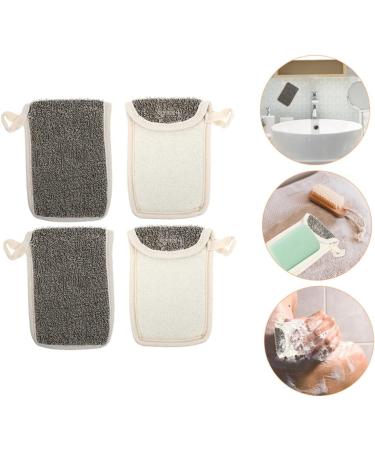 Baluue 4pcs Black Linen Soap Bag Bar Soap Bag Shower Foaming Bag Portable Soap Pouch Bar Soap Pouch Flax - Buy Online on SooperMarket.com