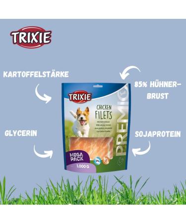Trixie Hundeleckerli Premio Chicken Filets 1kg - Gluten-Free Grain-Free Dog Treats for Training & Rewards - Buy Online on SooperMarket.com