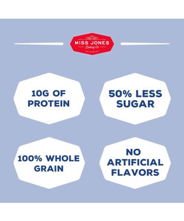 Miss Jones Baking Blueberry Muffin & Bread Mix - Vegan, Real Blueberries, Whole Grains, 50% Lower Sugar - 10.57 oz - Buy Online on SooperMarket.com