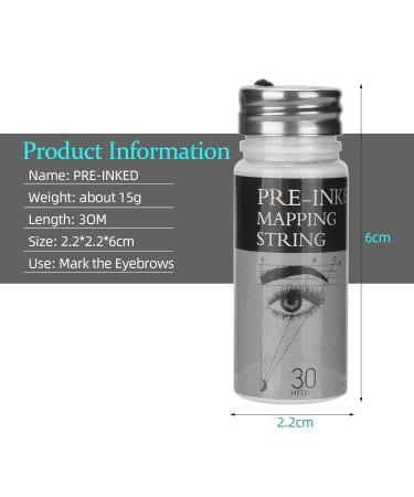 ATOMUS Eyebrow Mapping String - 30m Pre-Inked Microblading String for Precise Brow Marking | International Shipping Available - Buy Online on SooperMarket.com