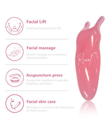 Rcool Gua Sha Facial Tool - Pink Gua Sha Massage Tool for Face Nose & Body | Relieve Puffiness & Tension Ideal for Rhinitis Relief - Shop Internationally - Buy Online on SooperMarket.com