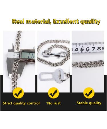 JLEivvi Dog Seat Belt for Car Stainless Steel Dog Car Seat Belt Vehicle Travel Dog Harness Dog Chain Pet Vehicle Safety Restraint Cable for Puppy Small Medium Large Dogs(60cm) - Buy Online on SooperMarket.com