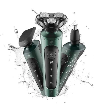 GeRRiT Electric Razor for Men Mens Electric Shavers 4 in 1 Dry Wet Waterproof Rotary Shaver Razors Cordless Face Shaver USB Rechargeable for Shaving Traveling Husband Dad Man