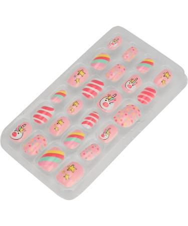 Kids Nail Art Kids False Nails Cartoon Pattern Full Cover Artificial False Nails Children False Nails Colored Girls Press On Nails Removable Kids Fake Nails (03) - Buy Online on SooperMarket.com