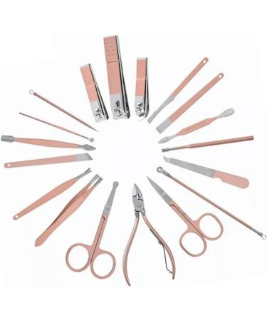 Verdant Touch Nail Care Tools Professional Manicure Pedicure Kit 18-in-1 Nail Clippers Set Rose GoldNail Care Tools - Buy Online on SooperMarket.com