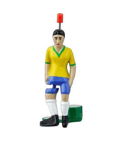 TIPP-KICK Star-Kicker Brazil I Original player for young and old I Fun with the football figure game I Accessories I Yellow jersey