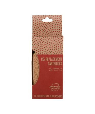 Planet Bike 25g Threaded CO2 Replacement cartridges - 2 Pack