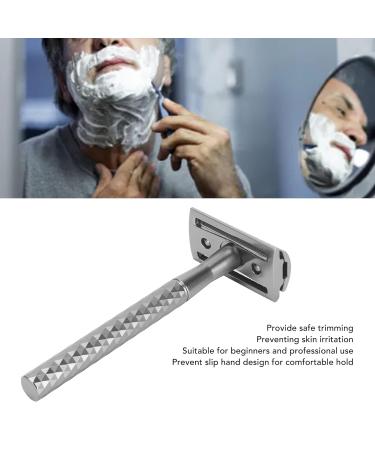 Men's Double-Sided Reusable Razor - Safety Barschneider Handle Beard Cutter | Manual Two-Sided Blade for Precision Grooming - Buy Online on SooperMarket.com