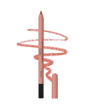 Lip Liner Pencil  Long Lasting Waterproof Creamy Lip Liner Pencil with Sharppens  Non-Fade  Non-Dry  High Pigmented  UP TO 12 HOURS  Professional Lip Makeup Matte Lip Liner Pencil for Women (02 UNTAMABLE)