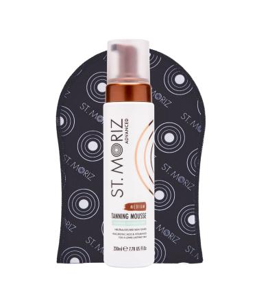 St Moriz Advanced Color Correcting Self Tanner Mousse in Medium - Instant Self Tanning Foam for Face & Body - Long Lasting & Streak Free (No Tanning Mitt) - (7.78 fl oz)