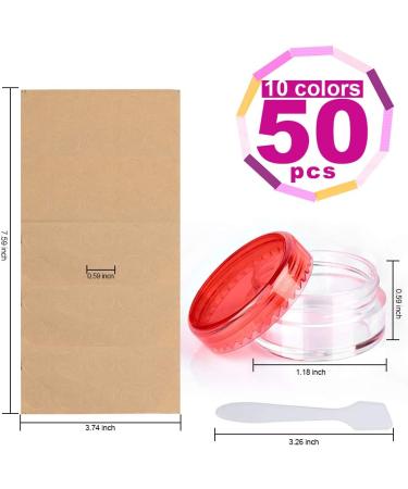 50 Pack 5g Empty Cosmetic Containers with Mini Spatulas and Labels - 5ML Sample Container Travel Pot Jar for Liquid Lotion Cream Makeup Storage (10 Colors) by HNYYZL - Buy Online on SooperMarket.com
