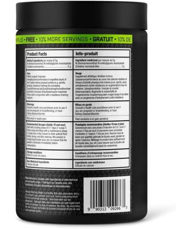 Micronized Creatine Monohydrate - 440g - 88 Servings - BULL Nutrition - Buy Online on SooperMarket.com