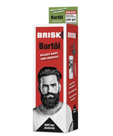 Brisk Beard Oil for Men - 2 x 50ml | Tea Tree Oil Beard Care | Non-Greasy Softens Beard & Nourishes Skin - Buy Online on SooperMarket.com