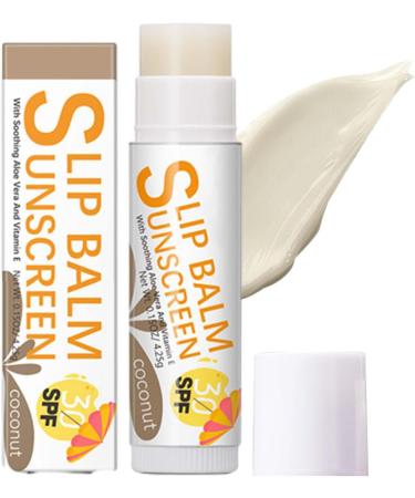 Chapstick with SPF 30 Bum Sun SPF30 Lip Sunscreen - Hydrating Lip Sunblock Lip Sunscreen Travel Size Sunscreen for Lips Lip Care Sun Protection Protects Soothes and Moisturizes Lips Pekmar #2 Coconut Flavor - Buy Online on SooperMarket.com