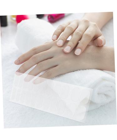 Mikinona 6 Sheets Nail Patch Stickers Sheer Nail Polish Transparent Nail Polish Manicure Kit Clear Nail Polish Nail Kits Gels Nail Sticker Gel Wraps for Nails Nail Strips Double Sided Tape - Buy Online on SooperMarket.com