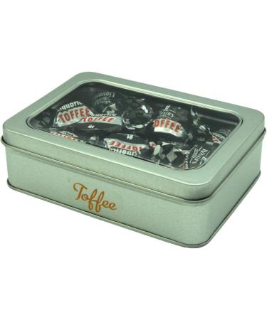 Walkers Liquorice Toffee Sweets 200g Bundle with TinTastic Silver Refillable Window Lid Tin Individually Wrapped and Gluten-Free Creamy Treat for Home Desk or Travel - Buy Online on SooperMarket.com