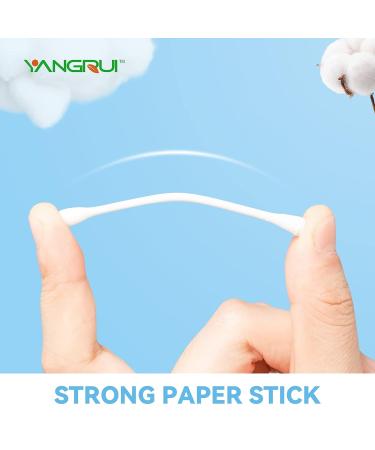 YANGRUI Cotton Swab 510 Count Paper Stick BPA Free Eco-friendly Cotton Buds - Pack of 1 - Buy Online on SooperMarket.com