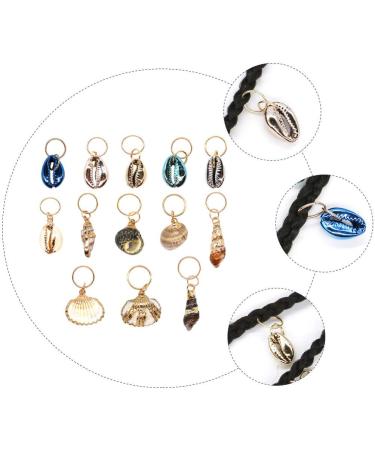 EXCEART 13pcs Dreadlock Accessories: Shell Headpiece, Braid Rings, Hair Clips - Ocean Conch Seashell Charms for DIY Jewelry Making - Buy Online on SooperMarket.com