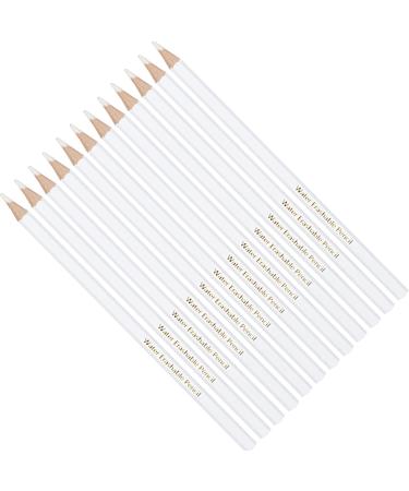 12 PCS Sewing Marking Pencils Water Soluble Tailor's Chalk for Fabric Clothing Cutting Wood-cased Pencil(White)
