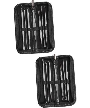WOONEKY 14 Pcs Blackhead Extractor Blackhead Removal Tool Extractor Tools Comedone Extractor Silver - Buy Online on SooperMarket.com