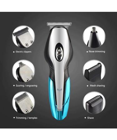 JewelryWe 11-in-1 Men's Shaver & Trimmer Grooming Kit - Waterproof Cordless Beard & Nose Hair Groomer - Buy Online on SooperMarket.com