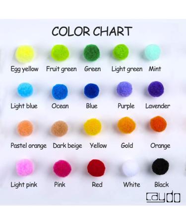 Caydo 400 Pieces 1 Inch Pompoms - 20 Colors for Crafts and DIY Projects - Buy Online on SooperMarket.com