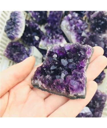 1pc 40g-55g Purple Feng Shui Natural Amethyst Crystal Quartz Drusy Geode Cluster Stone Decoration Ornament Feng Shui Decoration Natural Stones and Minerals - Buy Online on SooperMarket.com