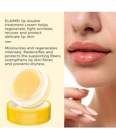 Double-Effect Lip Scrub Mask | Exfoliating & Moisturizing Lip Treatment for Cracked Lips - Overnight Repair Balm (Orange - Buy Online on SooperMarket.com