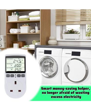 Lotvic Digital Temperature Controller Thermostat Plug Socket with Backlight LCD Screen - Heating Cooling Timer for Homebrew Greenhouse Reptile Terrarium (UK Plug) - Buy Online on SooperMarket.com