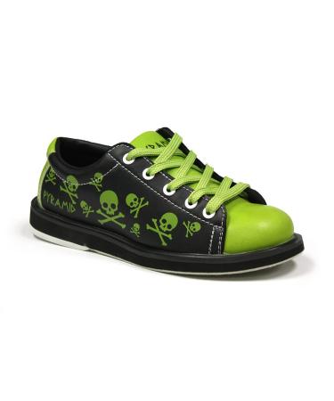 Pyramid Youth Skull Green/Black Bowling Shoes 4 Youth M US