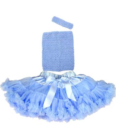 Time to Sparkle 4pcs Crochet Tube Top Tutu Dress Set - Baby Blue Infant Pettiskirt | 7x9 Skirt | 18x22cm - Buy Online on SooperMarket.com