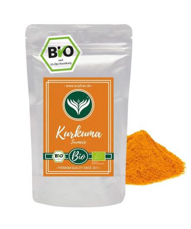 Azafran ORGANIC Turmeric (Curcuma) Powder - Premium Turmeric Root Ground 250g 250 g (1 Pack)