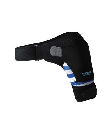 Predolo shoulder support with pressure cushions made of neoprene for men and women compression sleeves shoulder support belt for suitable for the left and blue