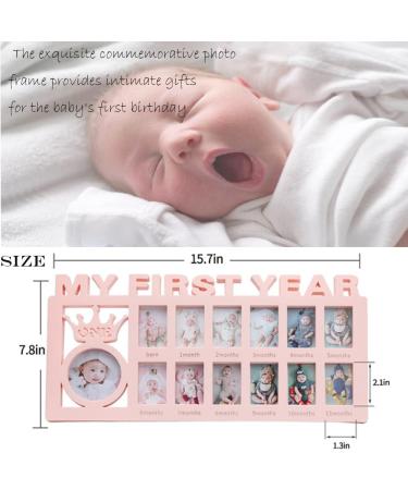 My First Year Baby Photo Frame - Baby Hand and Footprint Kit for New Mums and Dads - 1-12 Months Album and Keepsake Frame - Blue - Buy Online on SooperMarket.com