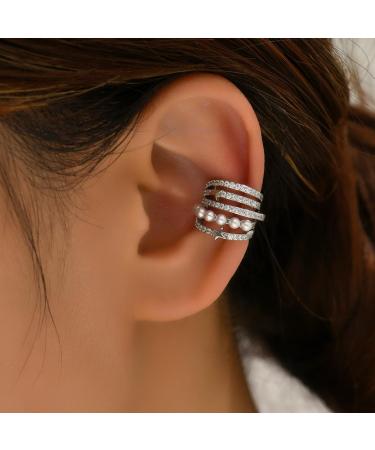 Lymphatic Drainage Earrings for Women Ear Acupressure Detox Ear Hoops Auricular Rowline Ear Cuff One Size C - Buy Online on SooperMarket.com