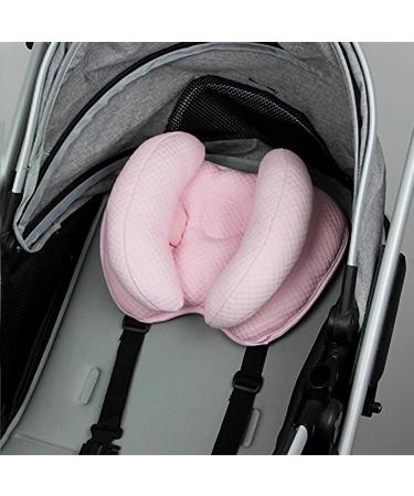 Baby Travel Cushion Pillow - Infant Head & Neck Support for Car Seat & Stroller - Toddler Comfortable Headrest - Pink - Buy Online on SooperMarket.com