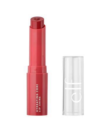 e.l.f. Hydrating Core Lip Shine, Conditioning & Nourishing Lip Balm, Sheer Color Tinted Chapstick, Joyful, 0.09 Oz