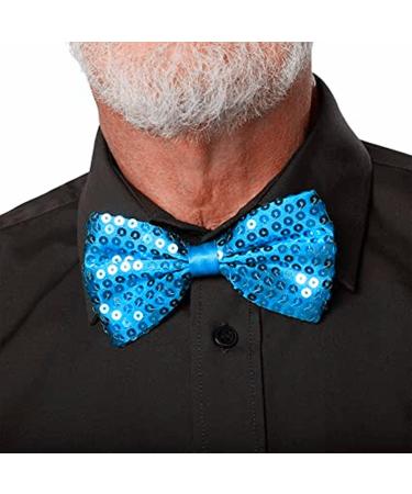 YUANZ Sequin Bow Tie & Suspenders Set - Y-Back Adjustable Unisex - Perfect for Cosplay & Parties (Blue) - Buy Online on SooperMarket.com